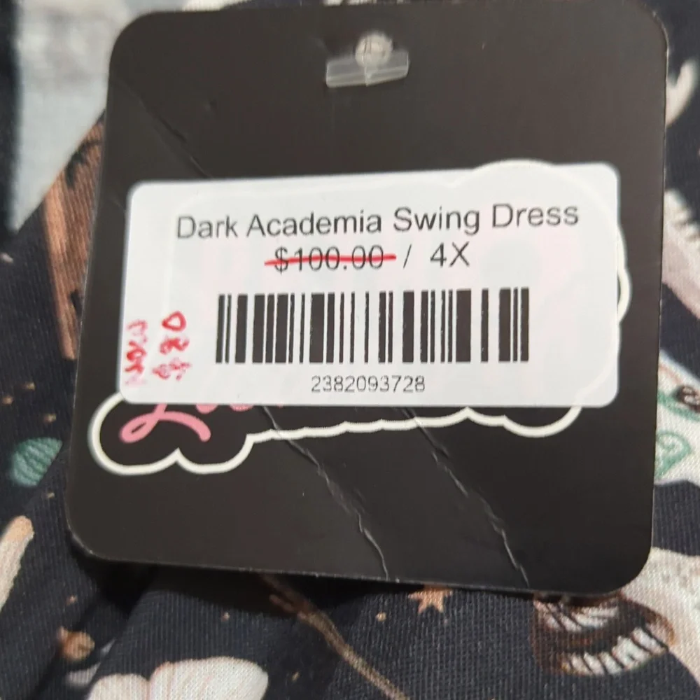 NWT Retrolicious Dark Academia Dress Size 4X - Picture 4 of 5